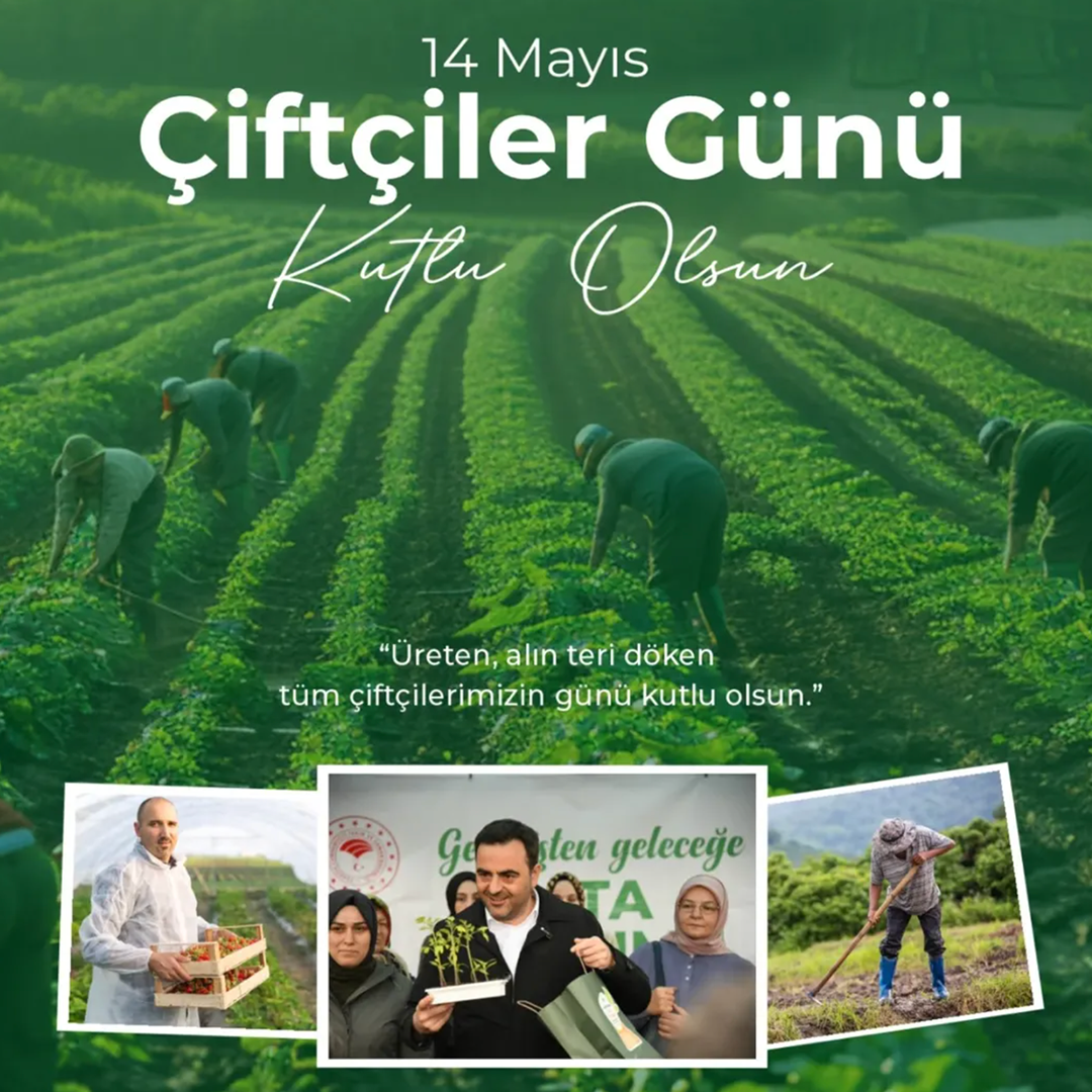 Toprağı vatan bilen tüm çiftçilerimizin 14 Mayıs Çiftçiler Günü kutlu olsun.
